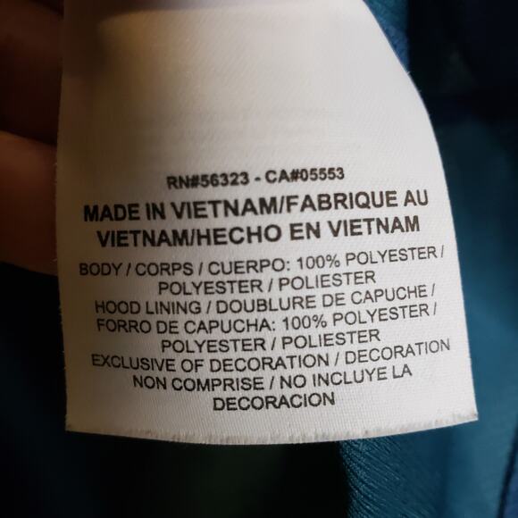 Nike| Teal Pullover Drifit Active Top with hoodie - Picture 5 of 8